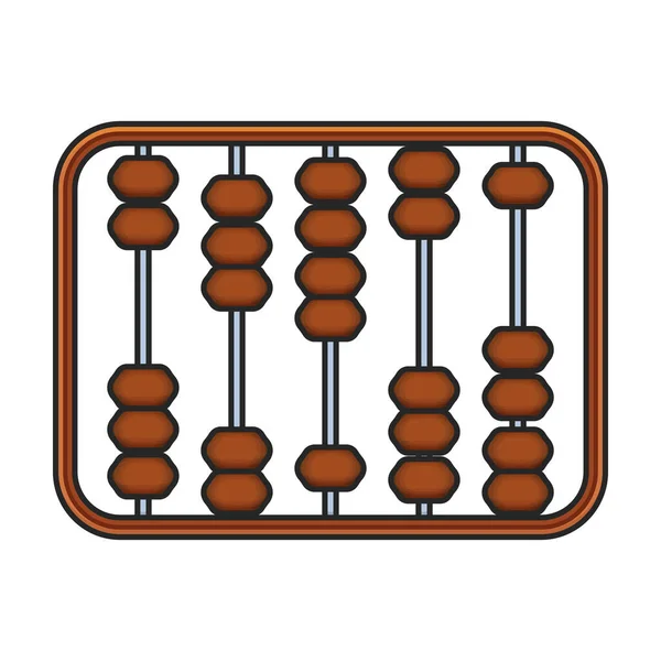 Значок Векторного Кольору Abacus Інструмент Векторної Ілюстрації Розраховування Білому Тлі — стоковий вектор