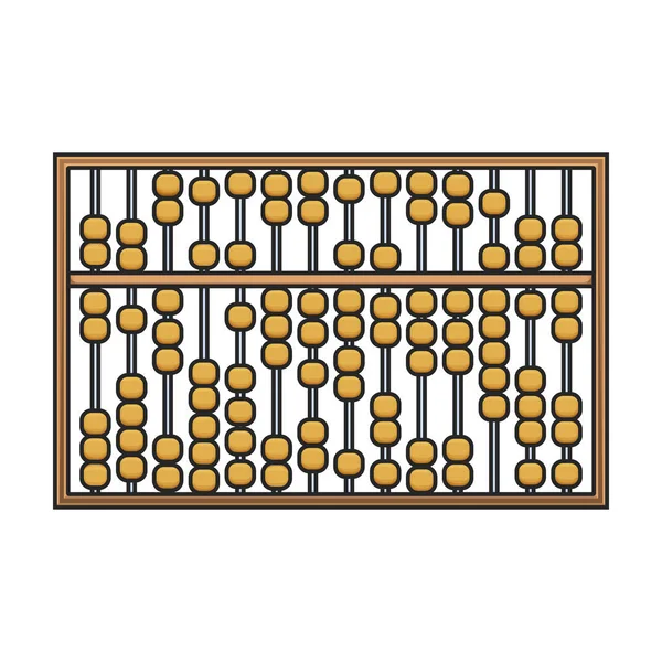 Значок Векторного Цвета Абака Инструмент Векторной Иллюстрации Расчета Белом Фоне — стоковый вектор