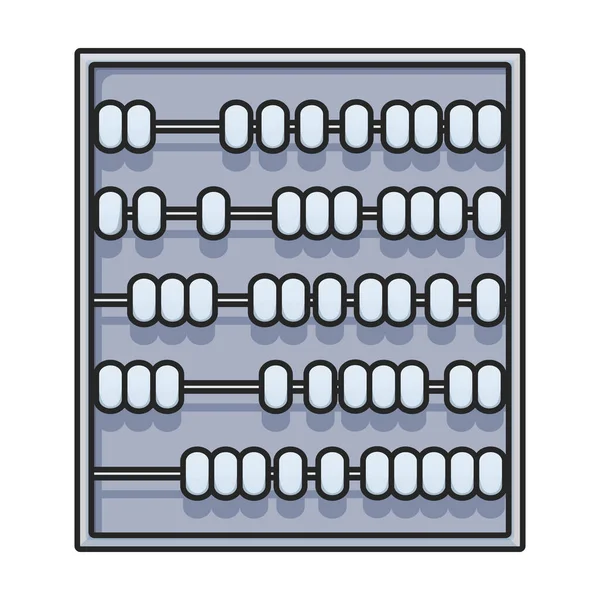 Abacus Vektor Färg Ikon Vektor Illustrationsverktyg För Att Räkna Vit — Stock vektor