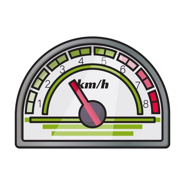 Hastighetsmätare Vektor Ikon Färg Vektor Logotyp Isolerad Vit Bakgrund Hastighetsmätare — Stock vektor