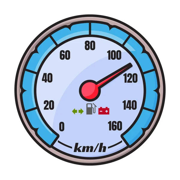 Спідометр Векторний Значок Кольоровий Векторний Логотип Ізольовано Білому Фоні Спідометра — стоковий вектор