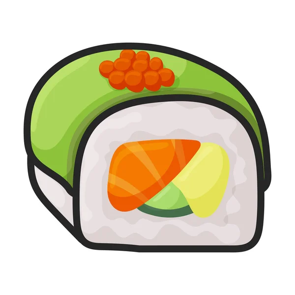 Sushi Vetor Icon Color Logotipo Vetor Isolado Fundo Branco Comida —  Vetores de Stock