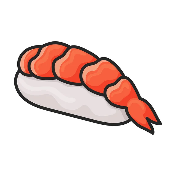 Sushi Vector Icon Color Vector Logo Terisolasi Pada Latar Belakang - Stok Vektor