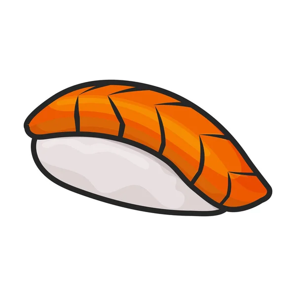 Sushi Vector Icon Color Vector Logo Geïsoleerd Witte Achtergrond Japanse — Stockvector