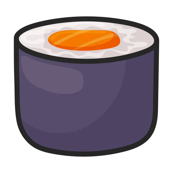 Ikona Wektora Sushi Logo Wektora Kolorów Izolowane Białym Tle Japońskie — Wektor stockowy