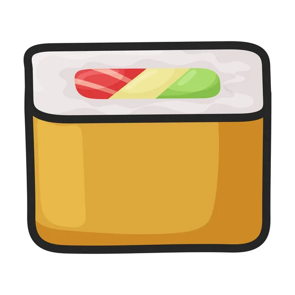 Sushi Vetor Icon Color Logotipo Vetor Isolado Fundo Branco Comida — Vetor de Stock