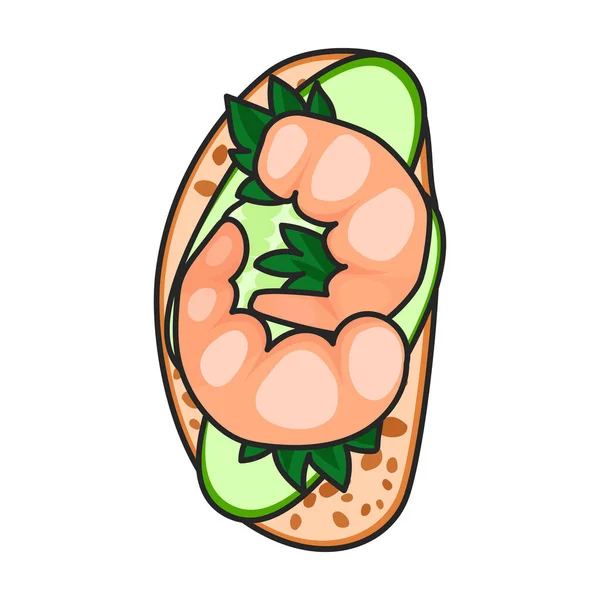 サンドイッチベクトルのアイコン 白い背景のサンドイッチに隔離されたカラーベクトルのロゴ — ストックベクタ