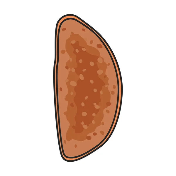 Sandwich Vektor Ikon Color Vektor Logotyp Isolerad Vit Bakgrund Smörgås — Stock vektor