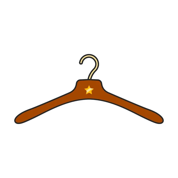 Kleiderbügel Vektor Icon Color Vektor Logo Isoliert Auf Weißem Hintergrund — Stockvektor