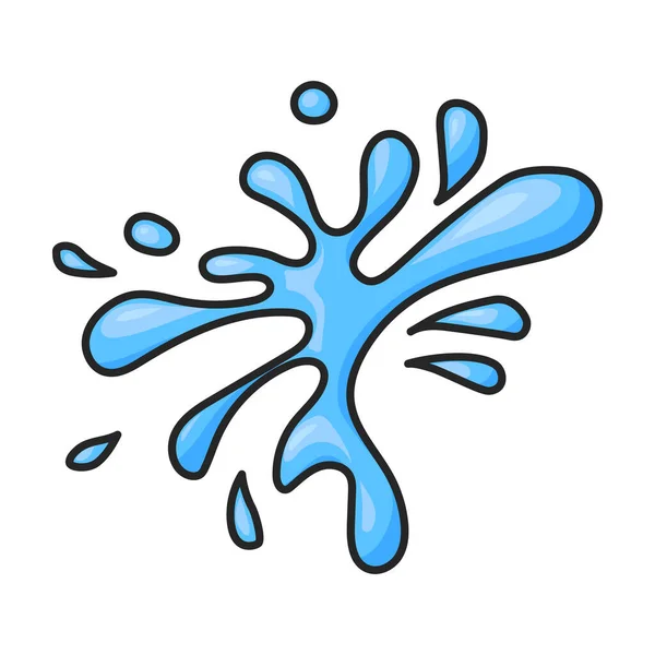 Water Splash Vector Icon Color Vector Logo Geïsoleerd Witte Achtergrond — Stockvector