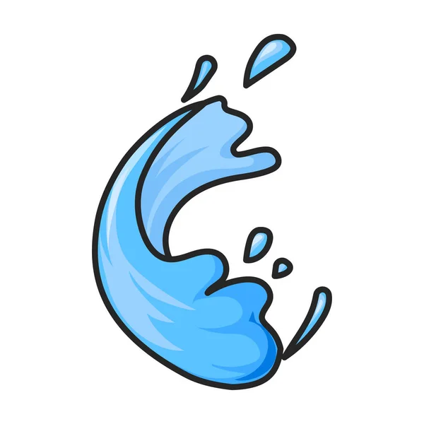 Χρώμα Vector Logo Απομονωμένο Λευκό Φόντο Νερό Splash — Διανυσματικό Αρχείο