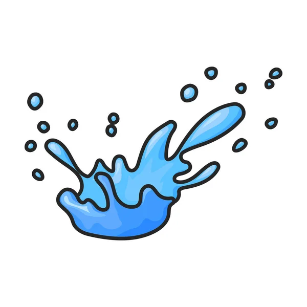 Vatten Stänk Vektor Ikon Color Vektor Logotyp Isolerad Vit Bakgrund — Stock vektor