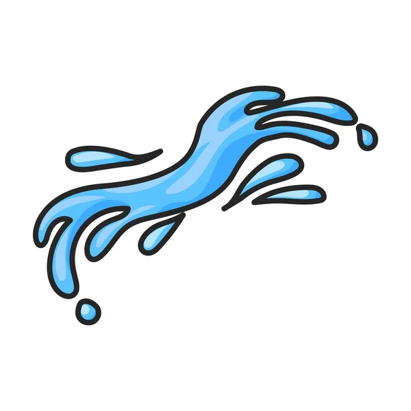 Wasserspritzvektorsymbol Farbvektorlogo Isoliert Auf Weißem Hintergrund Wasserspritzer — Stockvektor