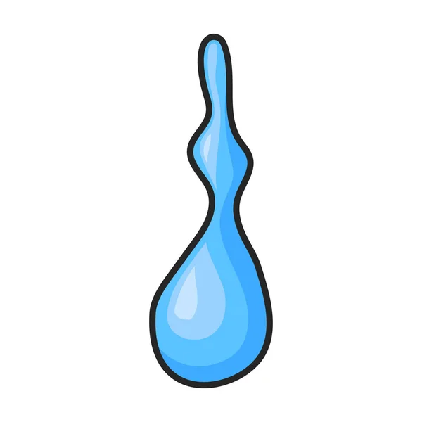 水のスプラッシュベクトルのアイコン 白い背景の水のスプラッシュに隔離されたカラーベクトルのロゴ — ストックベクタ