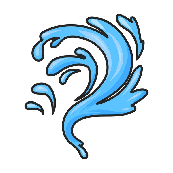 Χρώμα Vector Logo Απομονωμένο Λευκό Φόντο Νερό Splash — Διανυσματικό Αρχείο