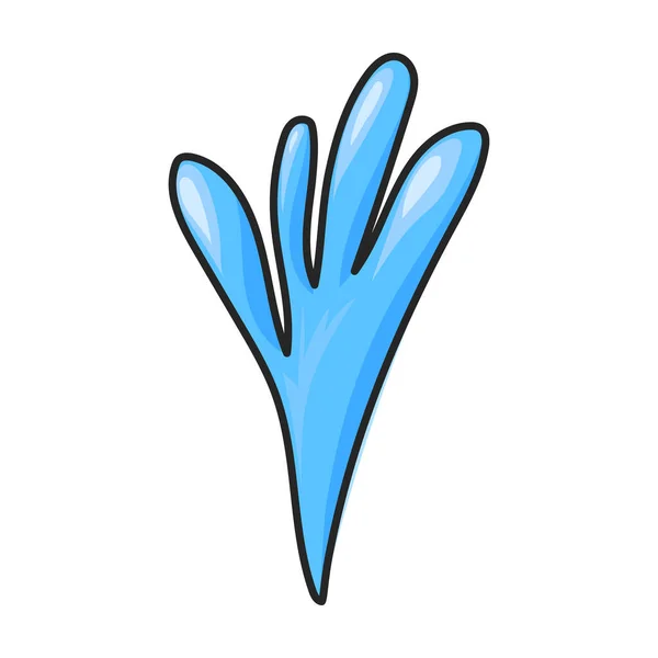 Icône Vecteur Éclaboussure Eau Logo Vecteur Couleur Isolé Sur Fond — Image vectorielle