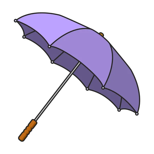 Umbrella Vetor Icon Color Logotipo Vetor Isolado Guarda Chuva Fundo — Vetor de Stock