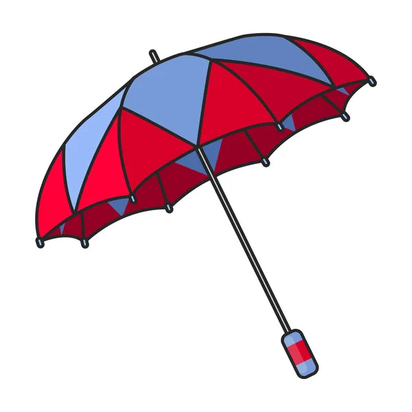 Schirm Vektor Icon Color Vektor Logo Isoliert Auf Weißem Hintergrund — Stockvektor