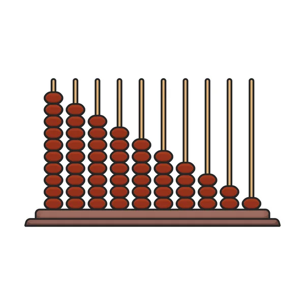 Abacus Vector Color Icon Vector Illustration Tool Counting White Background — Stock Vector
