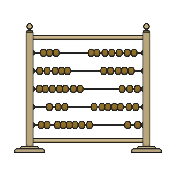Abacus Vector Icono Color Herramienta Ilustración Vectorial Para Contar Con — Vector de stock