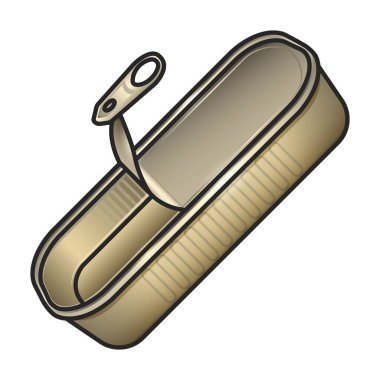 Metal kutu ikonu. Renk vektör logosu beyaz arkaplan metal kutusunda izole edildi.