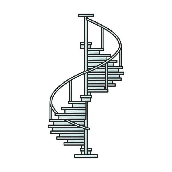 Logotipo Del Vector Escalera Icon Color Aislado Escalera Fondo Blanco — Vector de stock