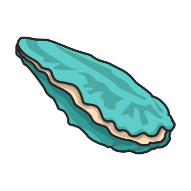 Kabuk deniz vektör renk simgesi. Beyaz arka planda vektör illüstrasyon deniz kabuğu. Deniz kabuğunun izole edilmiş renk çizimi logosu.