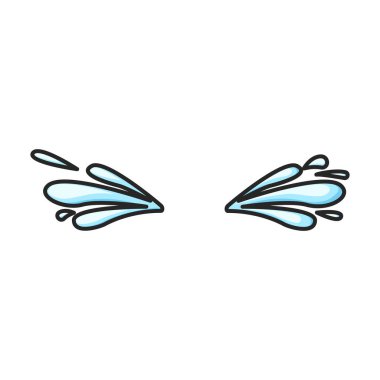 Gözyaşı vektör simgesi. Beyaz arkaplan yırtığı üzerine renk vektör logosu izole edildi.