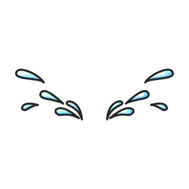 Gözyaşı vektör simgesi. Beyaz arkaplan yırtığı üzerine renk vektör logosu izole edildi.