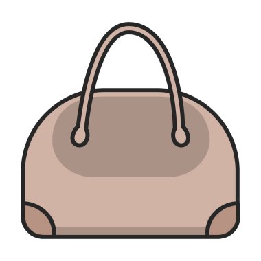 Torba vektör simgesi. Beyaz arkaplan çantasına renk vektörü logosu izole edildi.