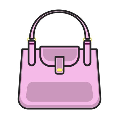 Torba vektör simgesi. Beyaz arkaplan çantasına renk vektörü logosu izole edildi.