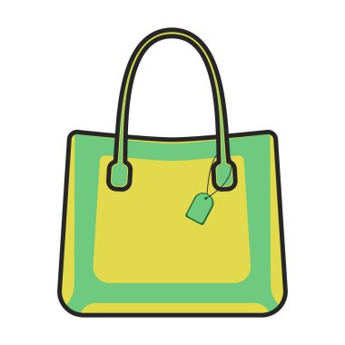 Torba vektör simgesi. Beyaz arkaplan çantasına renk vektörü logosu izole edildi.