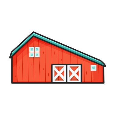 Barn vektör simgesi. Beyaz arkaplan ahırında renk vektör logosu izole edildi.