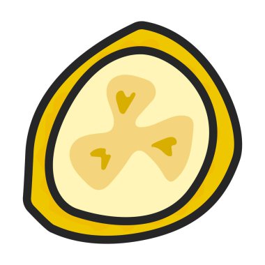 Muz vektör simgesi. Beyaz arkaplan muzunda izole edilmiş renk vektör logosu.