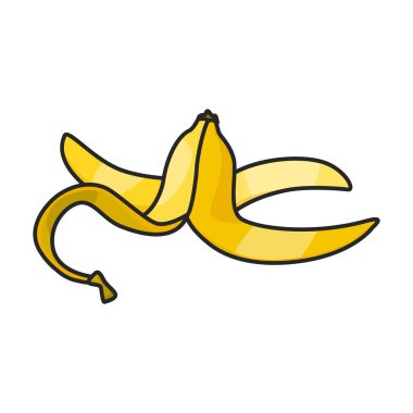 Muz vektör simgesi. Beyaz arkaplan muzunda izole edilmiş renk vektör logosu.