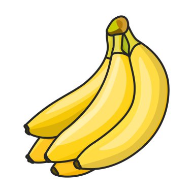 Muz vektör simgesi. Beyaz arkaplan muzunda izole edilmiş renk vektör logosu.