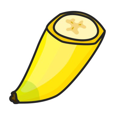 Muz vektör simgesi. Beyaz arkaplan muzunda izole edilmiş renk vektör logosu.