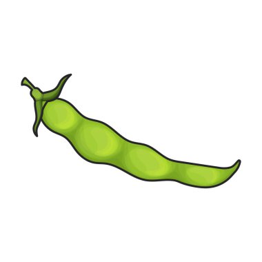 Fasulye vektör renk simgesi. Beyaz arka planda vektör illüstrasyon fasulyesi. Fasulyelerin izole renk çizimi logosu .