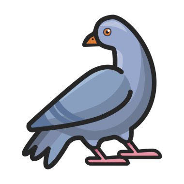 Barış vektör ikonunun güvercini. Barış güvercini üzerinde izole edilmiş renk vektör logosu..