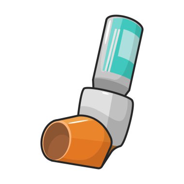 Soluk açıcı vektör simgesi. Renk vektörü logosu beyaz arkaplan solunum cihazında izole edildi.