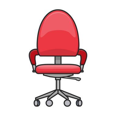 Mobilya vektör simgesi başkanı. Renkli vektör logosu mobilyaların beyaz arka plan koltuğunda izole edildi .