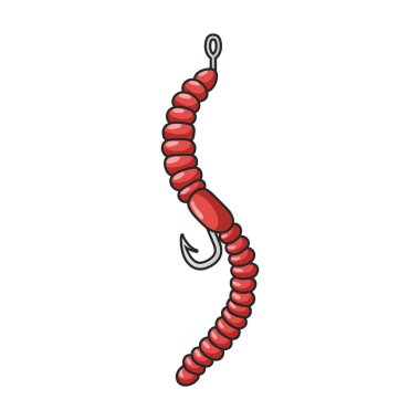 Tackle yem vektör simgesi. Renk vektör logosu beyaz arkaplan yakalama yeminde izole edildi.