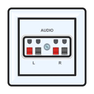 Anahtar vektör simgesi soketi. Renk vektör logosu beyaz arkaplan anahtarı soketinde izole edildi.