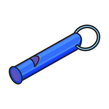 Islık vektörü simgesi. Renk vektörü logosu beyaz arkaplan düdüğü üzerinde izole edildi.