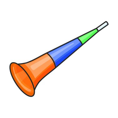 Islık vektörü simgesi. Renk vektörü logosu beyaz arkaplan düdüğü üzerinde izole edildi.