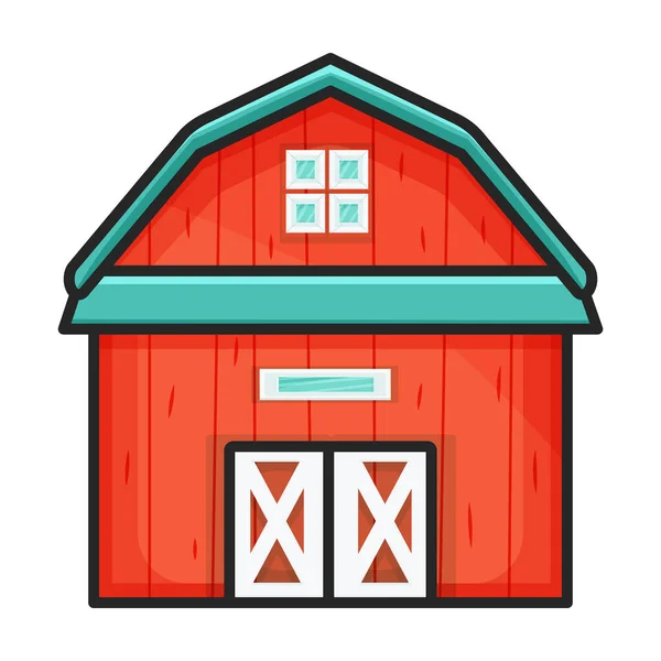 Barn Vector Icon Color Vector Logo Isolated White Background Barn — Stock Vector