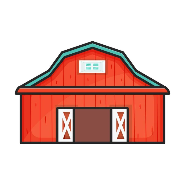Barn Vector Icon Color Vector Logo Isolated White Background Barn — Stock Vector