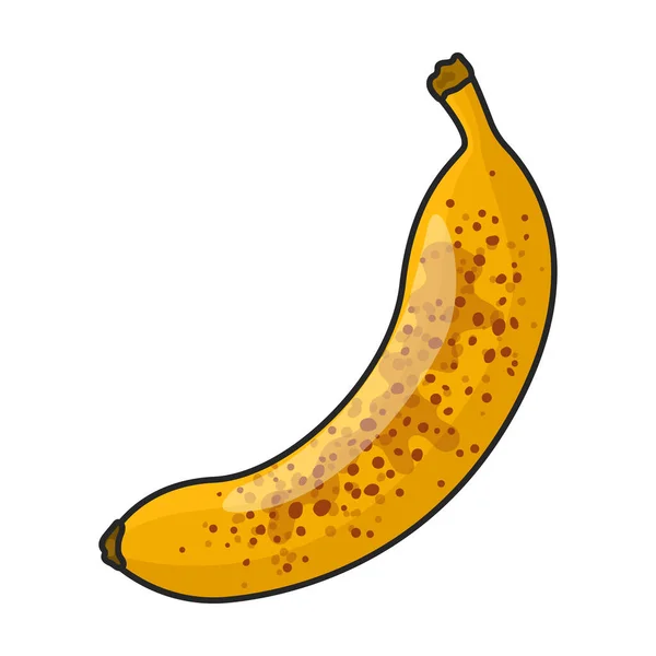Banana Vector Icon Color Logotipo Del Vector Aislado Sobre Fondo — Archivo Imágenes Vectoriales