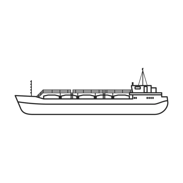 バージベクトルアイコン 白い背景バージで隔離された色ベクトルロゴ — ストックベクタ