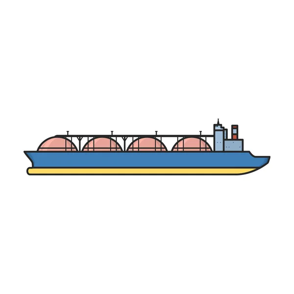 Ikona Wektora Barki Logo Wektora Kolorów Izolowane Białym Tle Barki — Wektor stockowy